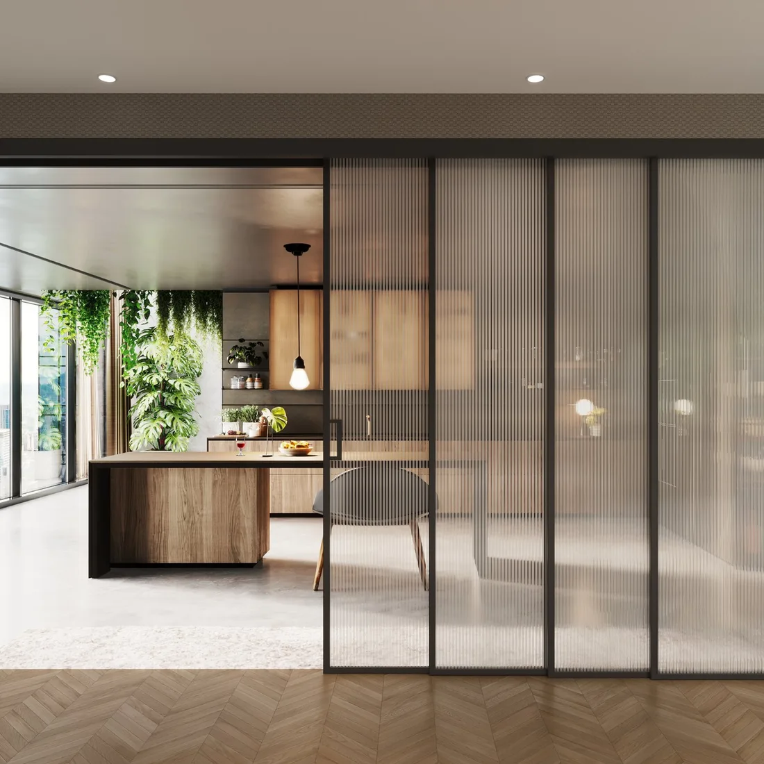 Telescopic Sliding Door
